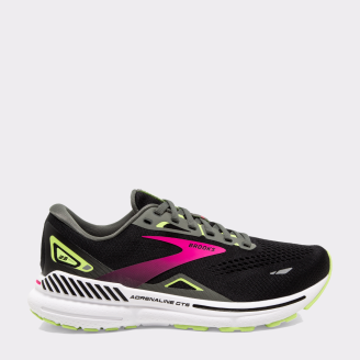 BROOKS WOMENS ADRENALINE GTS 23 D-WIDTH BLACK PINK
