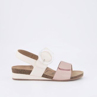 HOMYPED WOMENS LOGAN BUCKLE IVORY SPLICE 