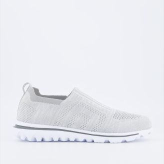 PROPET WOMENS TRAVELACTIV STRETCH GREY B 06