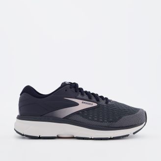 BROOKS WOMENS DYAD 11 D-WIDTH GREY PURPLE