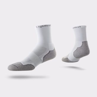 LIGHTFEET EVOLUTION SOCK HALF CREW SOCKS WHITE