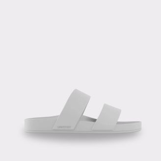 LIGHTFEET UNISEX ARCH SUPPORT DOUBLE STRAP SLIDE WHITE