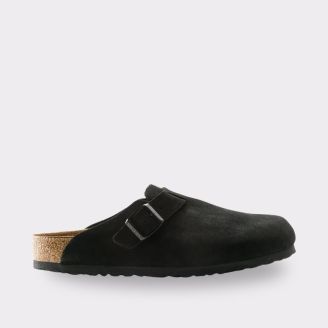 BIRKENSTOCK BOSTON BLACK SUEDE REGULAR