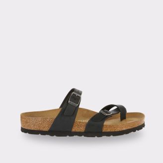 BIRKENSTOCK MAYARI BLACK OILED LEATHER REGULAR