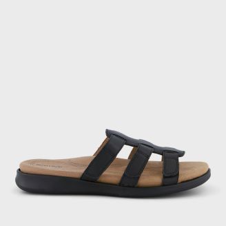 HOMYPED WOMENS ERIN TRIPLE SLIDE BLACK