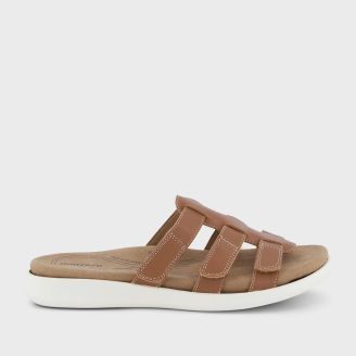 HOMYPED WOMENS ERIN TRIPLE SLIDE TAN