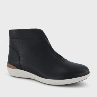 HOMYPED WOMENS GAIL ZIP FRONT BOOT BLACK
