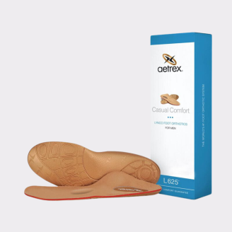 AETREX MEN'S CASUAL COMFORT POSTED ORTHOTICS W/ METATARSAL SUPPORT