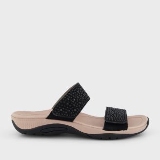 HOMYPED WOMENS UNITY JEWELL SLIDE BLACK
