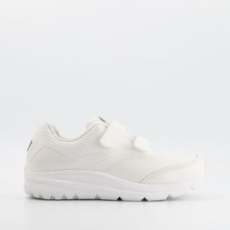 BROOKS WOMENS ADDICTION WALKER MAX SUPPORT D-WIDTH VELCRO STRAP WHITE