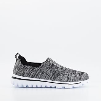 PROPET WOMENS TRAVELACTIV STRETCH BLACK GREY B 06