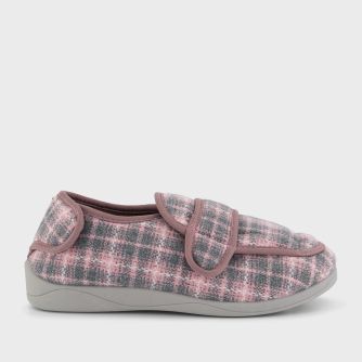 HOMYPED WOMENS ALEX 2 PINK CHECK